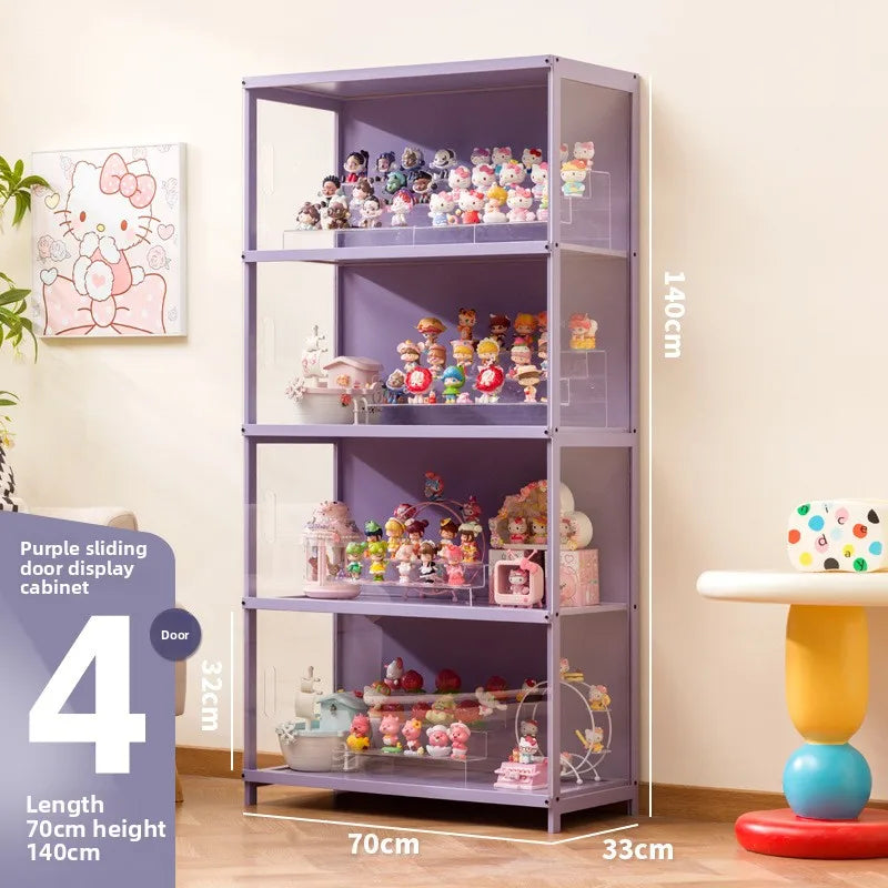 Figure display cabinet Transparent pain cabinet Suitable for Lego model building block Toy doll bag blind box storage rack Oasis Select 70 long four doors