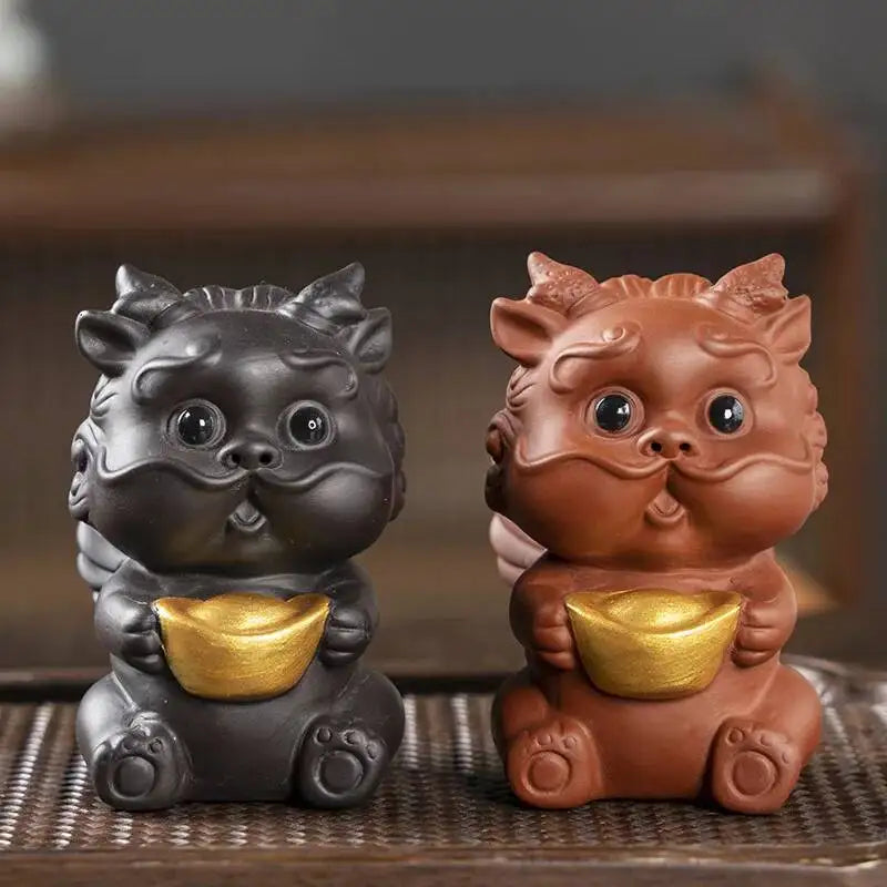 Purple Clay Tea Pet Lucky Pixiu Tea Play Tea pet Accessories Mini Ornament Oasis Select