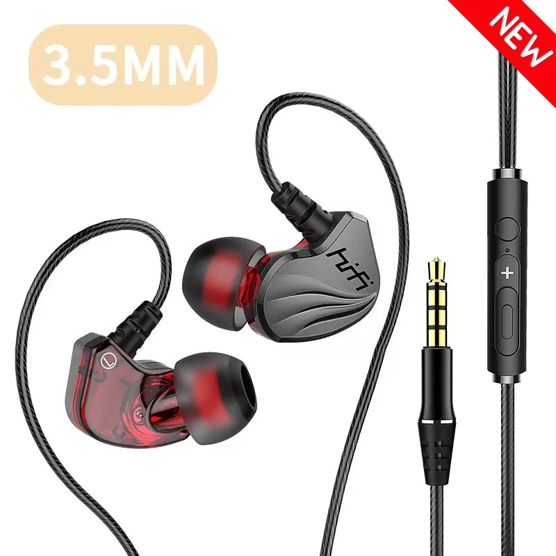 Wired Earphone 3.5mm AUX/Type C In-Ear HIFI 6D Surround Bass In-Ear Game Music Headsets With MIC For Samsung Huawei Xiaomi PC Oasis Select S2000 3.5MM Gray 1