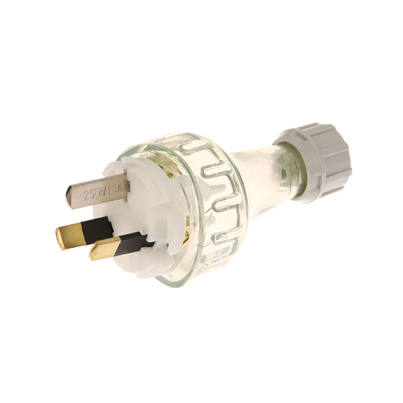 1Pc SAA Rewirable Plug Socket Australian Male Plug Female Socket 3 Prong Electrical Socket Grounded Rewire Socket DIY Assembled Oasis Select Male 10A