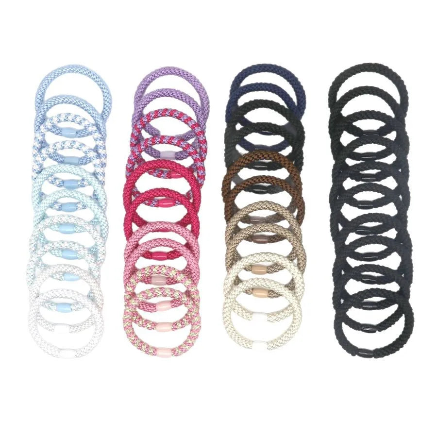 10pcs 5mm Black Mix Elastic Hair Ties Hair Bands No Damage Soft Ponytail Holders Hair Accessories for Girls Women Oasis Select