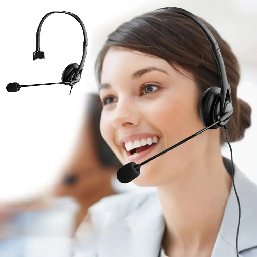 Fanmuran Wired Call Center Headset 3.5mm USB with Mic