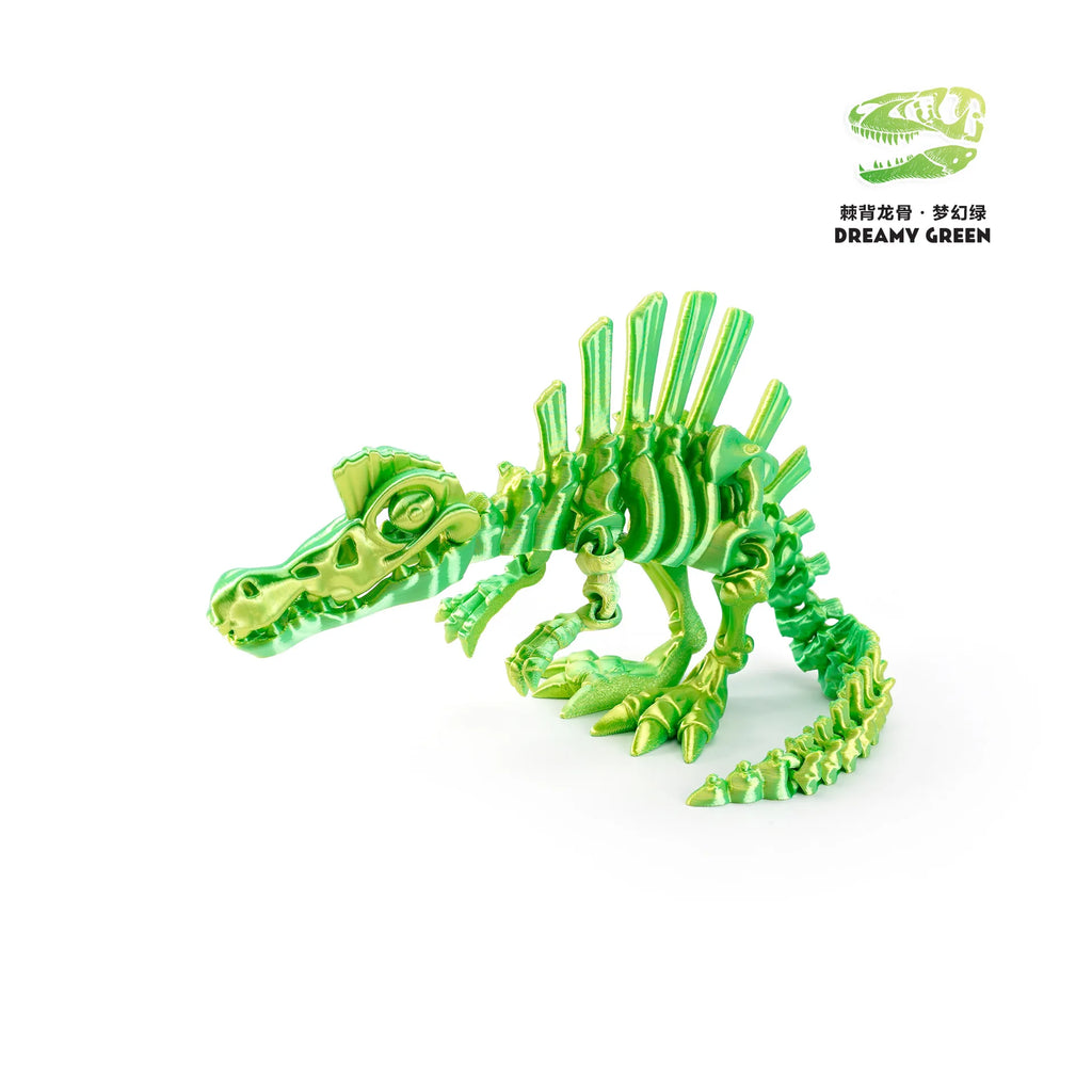 3D Printed Dinosaur Movable Echinosaurus Figurine Dragons Bone Model Desktop Craft Ornament Creative Novelty Gifts for Kids Oasis Select Color 13 13.5CM