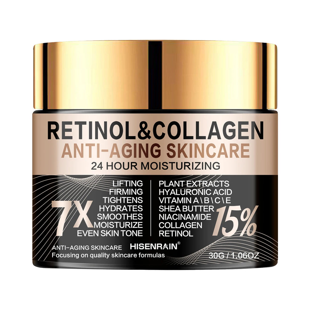 HISENRAIN Retinol Collagen Face Cream – Firming Moisturizer Retinol Face Cream Oasis Select 30g