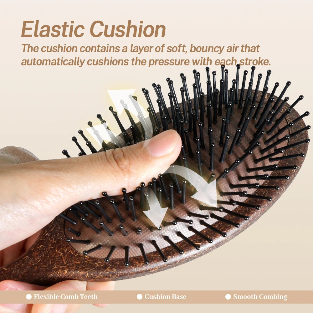 Wood Paddle Hair Brush – Scalp Massage & Detangling Comb Paddle Hair Brush Oasis Select