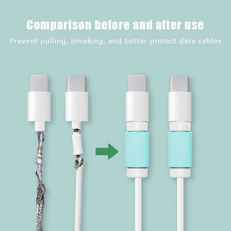 susu 10PCS Data Cable Protector Universal Anti-Break Protective Cover For Android iPhone All Phone Users Hot Sale New 2026 Oasis Select