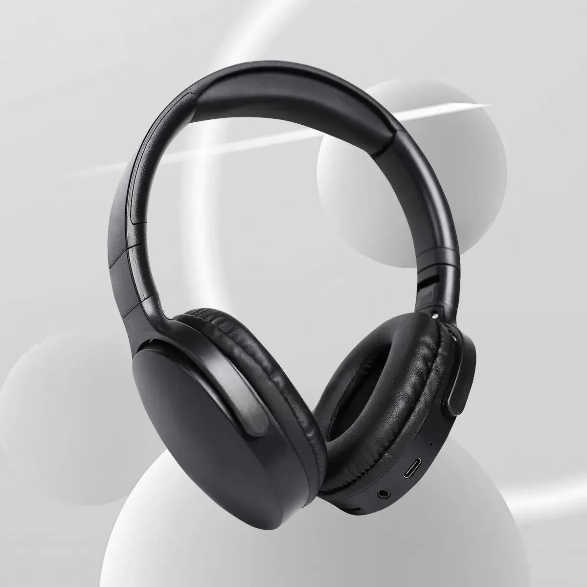 Fashionable Bluetooth wireless headphones, over-ear, deep bass, sports stereo, high fidelity, long battery life, universal Oasis Select black