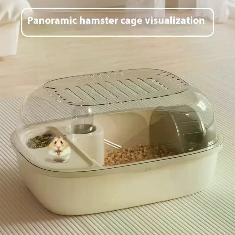 Luxury Large Capacity Hamster Cage 2-Layer Platform Golden Hamster Habitat Villa with Hiding Nest for Small Pets Oasis Select