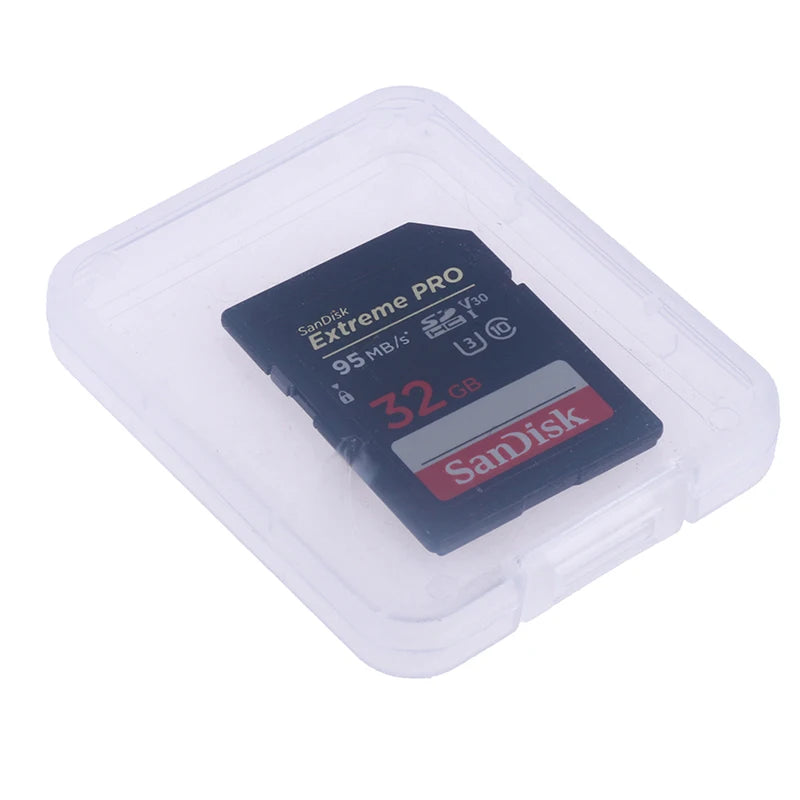 10-Pack Clear Memory Card Cases – SD, TF & CF Storage