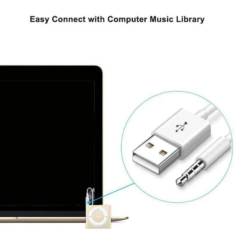 Charger Data USB 3.5mm Sync Audio Cable For IPod Shuffle 3rd 4th MP3 Player 7th 6th 5th 1st Gen Accessories Oasis Select