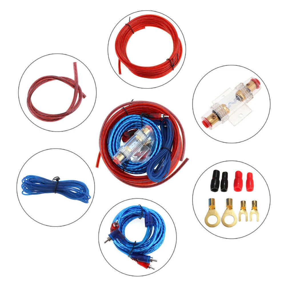 1500W Car Amplifier Wiring Kit – 8GA RCA Cable & 60A Fuse Amplifier Wiring Kit Oasis Select