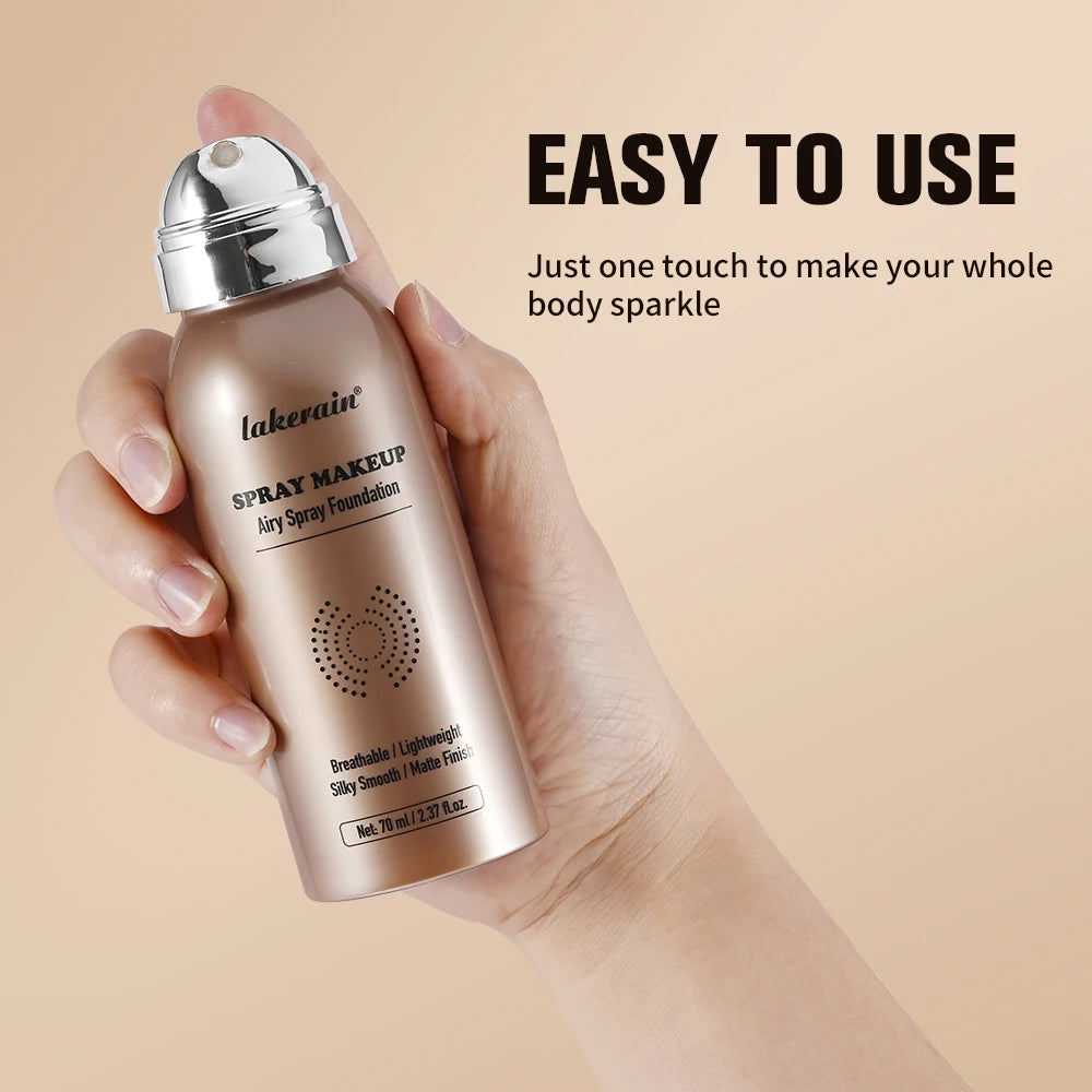 Airy Foundation Spray Waterproof Sweat-resistant Natural Silky Matte Finish Even Skin Tone Breathable Foundation Make-up Spray Oasis Select