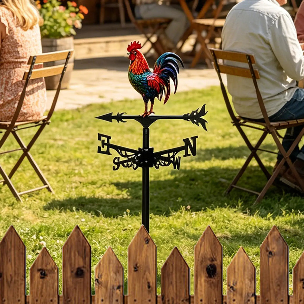 Weather Vanes Roof Mount Decorative Iron Rooster Yard Decoration Roof Mount Wind Vanes for Outdoor Backyard Patio Lawn Farm Oasis Select