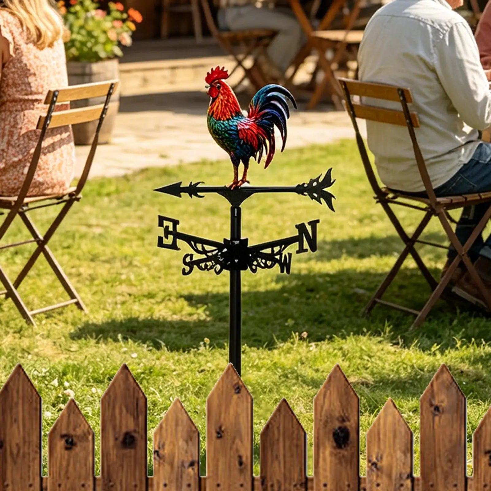 Weather Vanes Roof Mount Decorative Iron Rooster Yard Decoration Roof Mount Wind Vanes for Outdoor Backyard Patio Lawn Farm Oasis Select