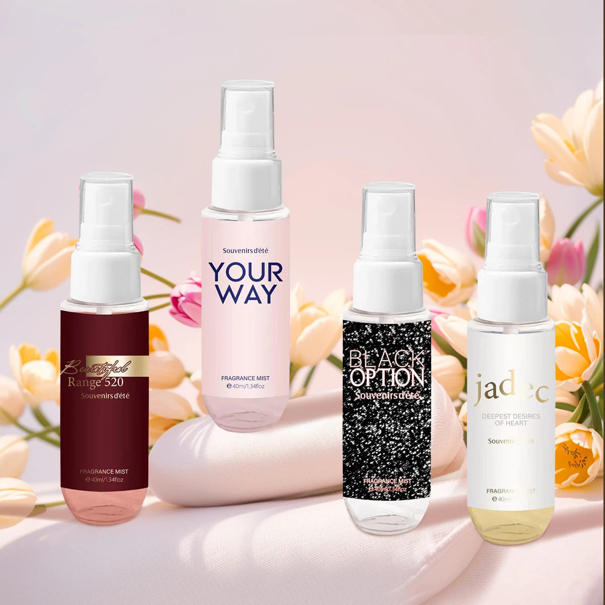 4-Piece Floral Body Perfume Spray – Alcohol-Free Women's Gift Set Body Fragrance Set Oasis Select
