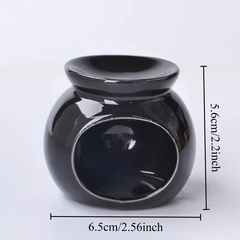Ceramic Candle Heating Holder Essential Oil Burner Reed Diffuser Furnace Household Spa Salon Liqulid Aromatherapy Incense Burner Oasis Select black