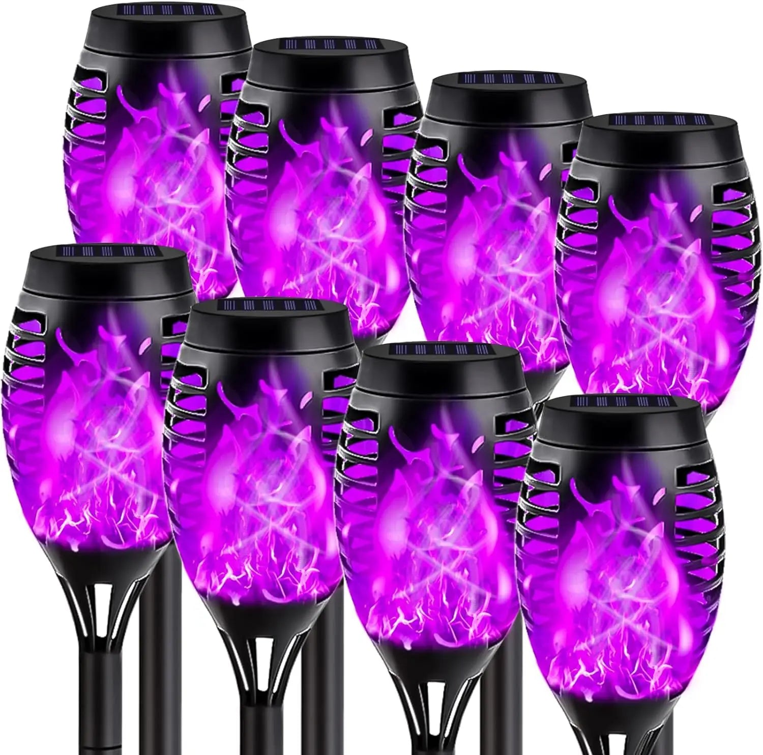 Solar Torch Flame Lights for Halloween and Ghost Festival Solar Light Outdoors Oasis Select violet light 2W