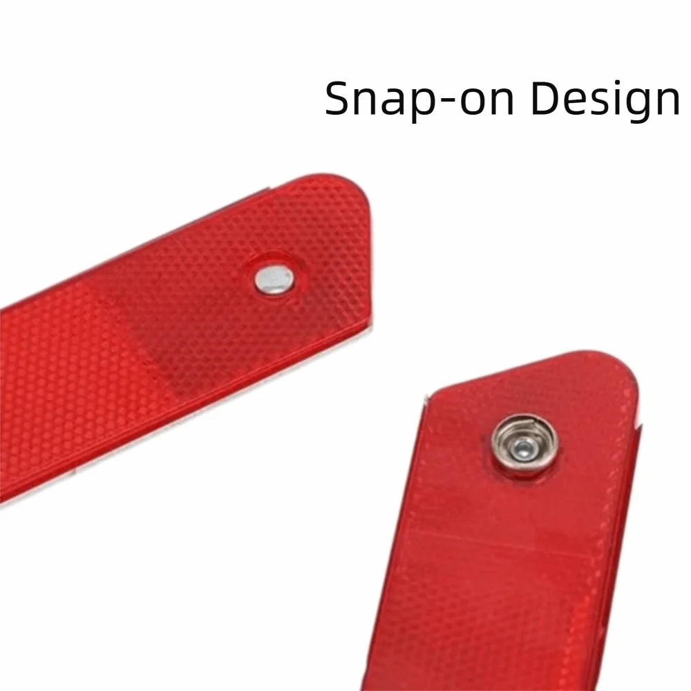 Reflective Emergency Warning Triangle Metal Bracket Foldable Reflective Triangle 2Pcs Set Folded Stop Sign Oasis Select