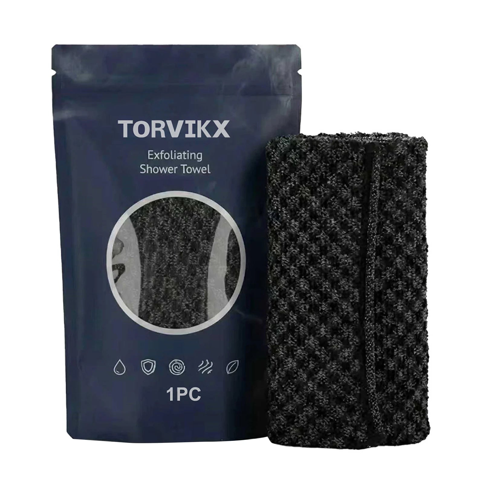 Exfoliating Shower Towel – Body & Face Scrub Washcloth