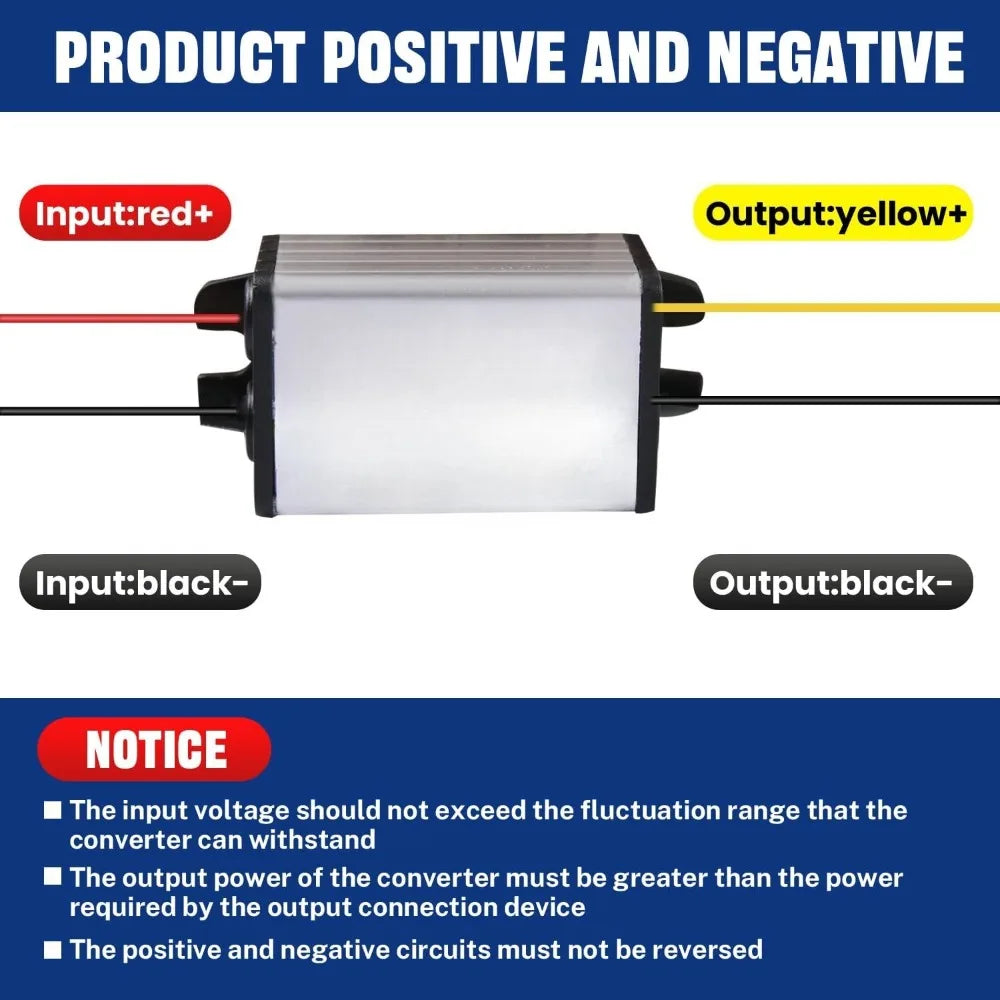 DC To DC Voltage Reducer Converter 8-31V Step Down To 3-24V 3A Power Supply Module Buck Transformer For Truck Golf Cart Club Car Oasis Select