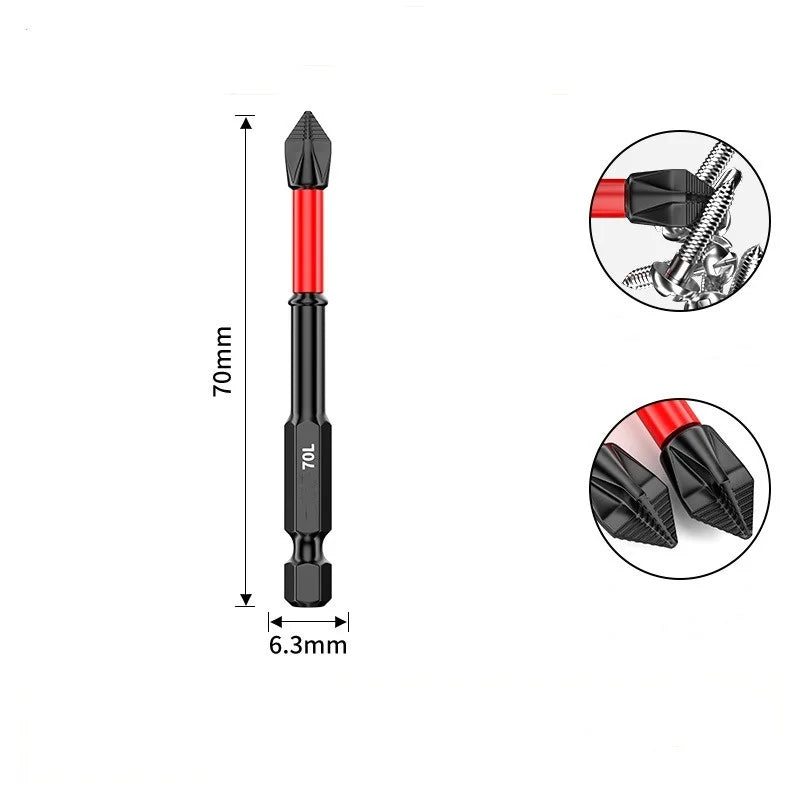 1Pcs Anti Slip And Impact Resistant Tungsten steel Screwdriver Bit Phillips Screwdriver Bit Magnetic Electric Drill Bit Stro Oasis Select 70mm