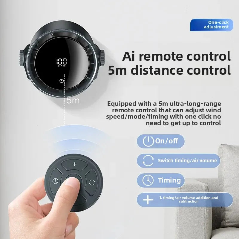 URGGU Rechargeable Desk Fan with Remote Control | High Airflow