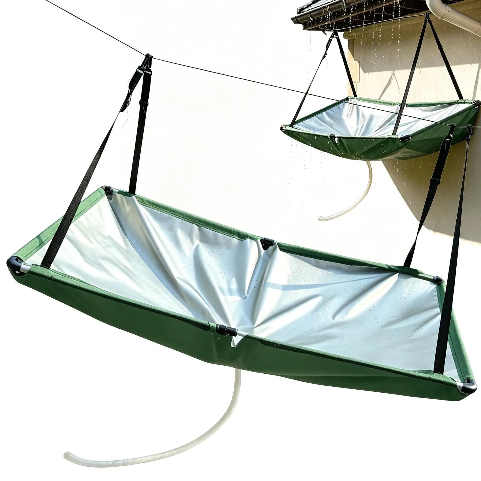 1pc Rain Collector for Garden Water Harvester Cloth with Hose Rain Catcher Filter for Outdoor Garden Camping rainwater harvester Oasis Select