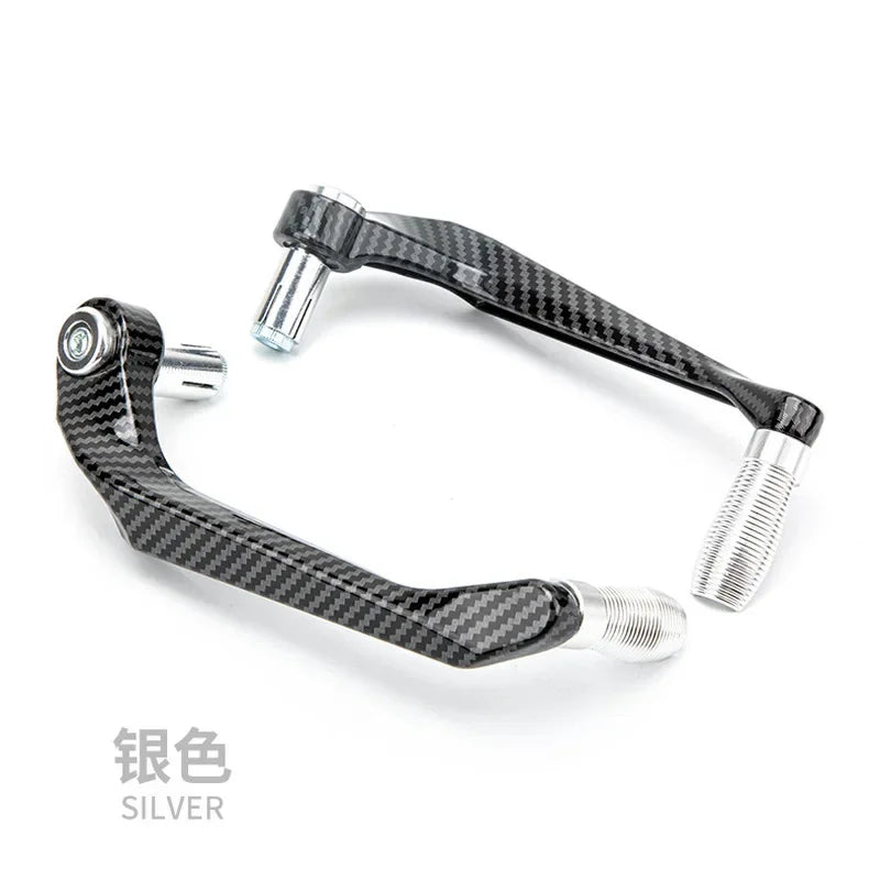 2PCS CNC Motorcycle Brake Clutch Levers Guard Protector Modification Anti-Fall Horn Brakes Hand Guard Bow Protection Rod Oasis Select Silver