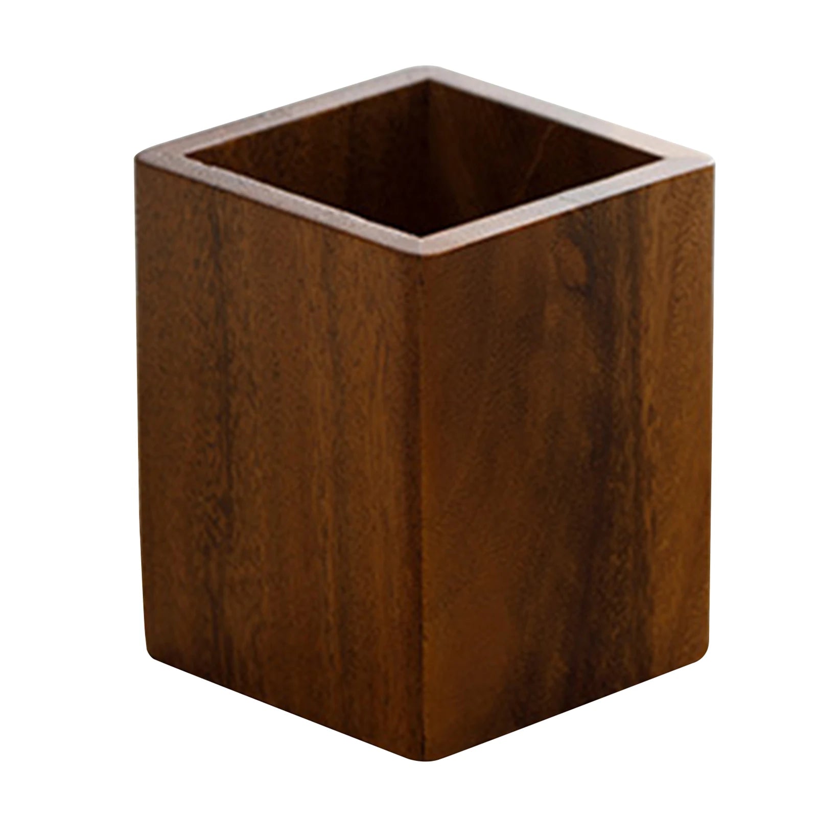 Walnut Wood Pen Holder Desktop Organiser | Vintage Office Cup
