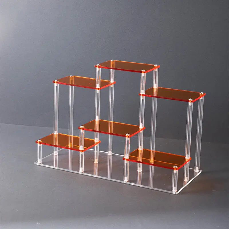 Acrylic Multi-Layer Ladder Display Stand for Collectibles