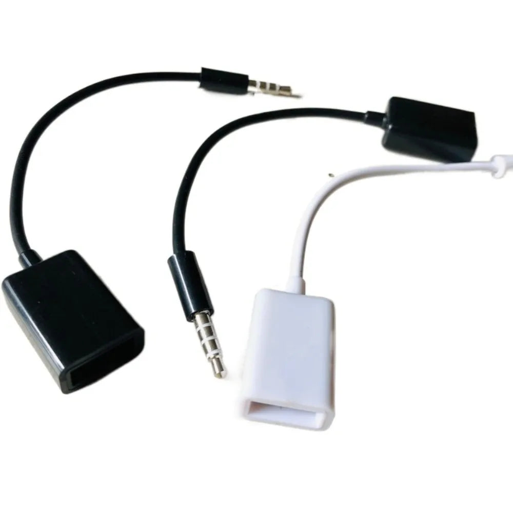 3.5mm Male Usb Female To 3.5mm Car Audio Cable AUX Audio OTG 3.5MM To USB Female Adapter Cable USB 2.0 Female Converter Cable Oasis Select