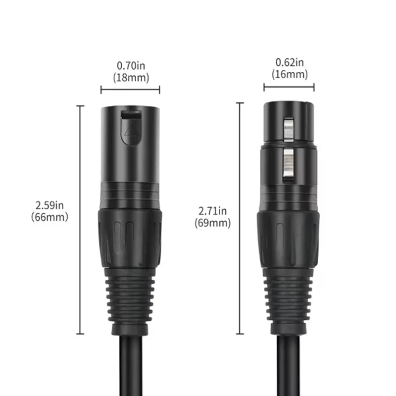 1m 2m 3m 3pin XLR Cable Male to Female XLR Audio Cable Male to Male Mixer Sound Concle Microphone Professional Extension Cable Oasis Select