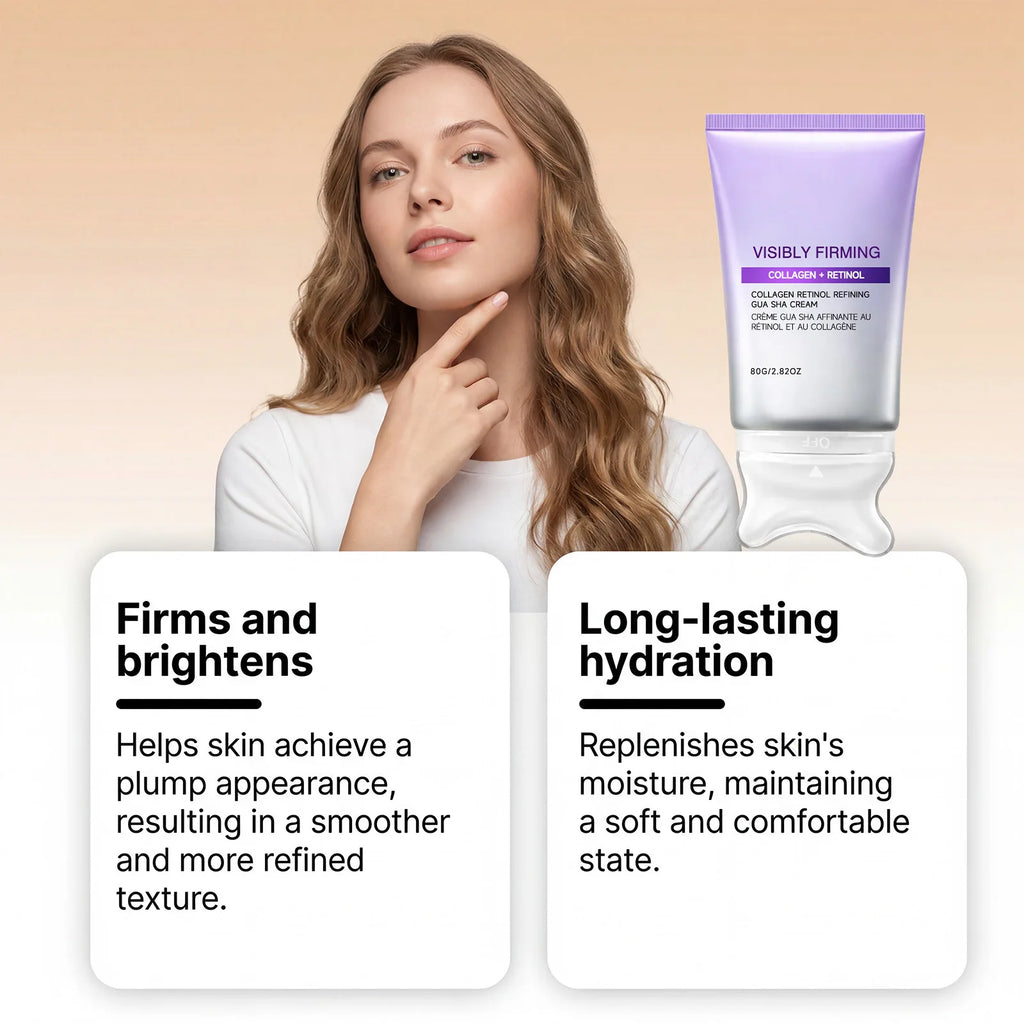 Instant Lifting Face Cream Sculpting Contour Gua Sha Cream Retinol Collagen Lift Sagging Skin Face Cheek Neck Scraping Therapy Oasis Select