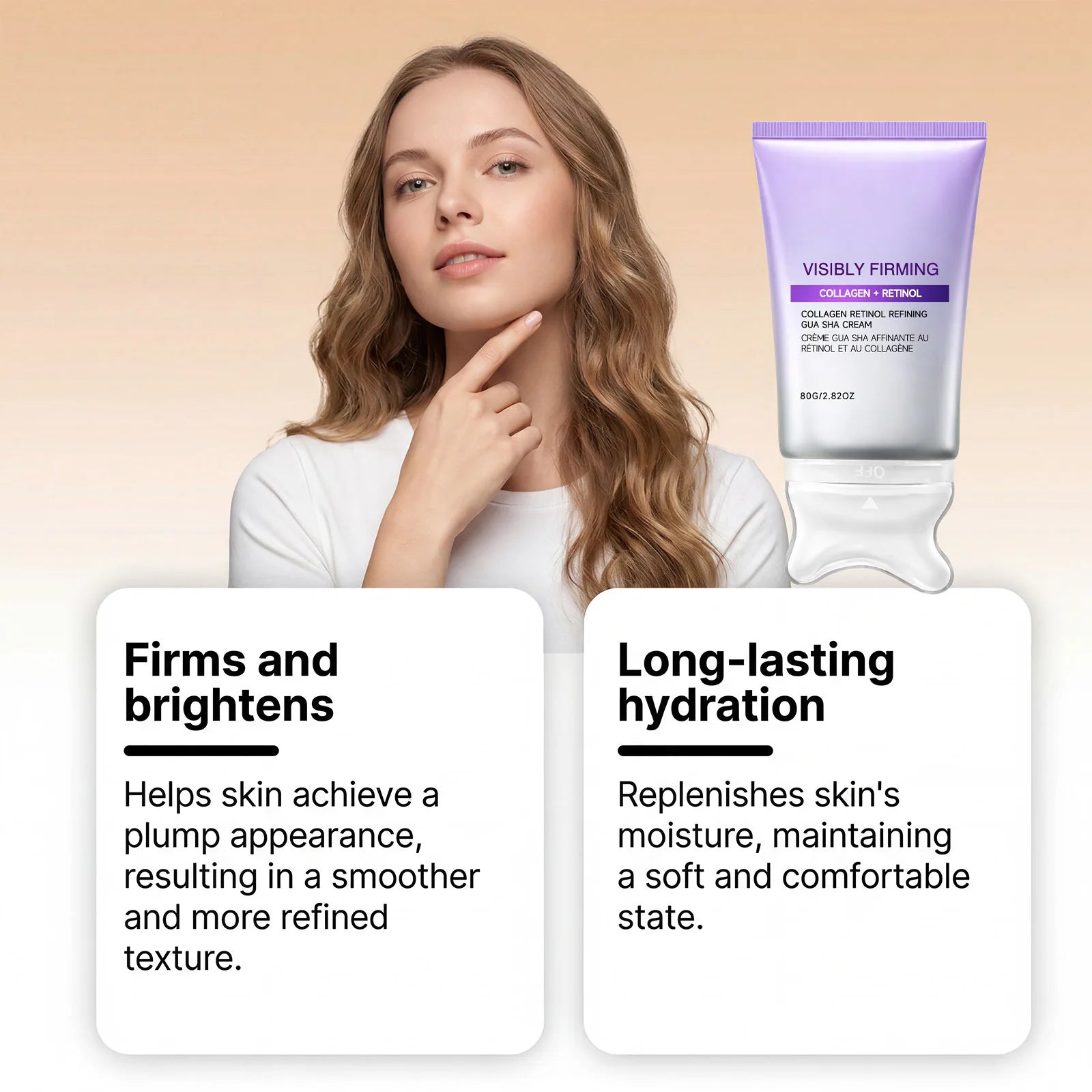Instant Lifting Face Cream Sculpting Contour Gua Sha Cream Retinol Collagen Lift Sagging Skin Face Cheek Neck Scraping Therapy Oasis Select