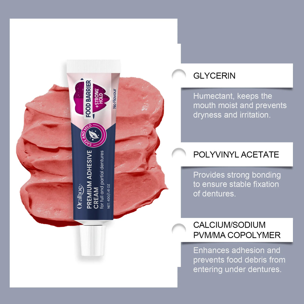 40g Fixodent Dental Adhesive Cream For Denture Original Strong Complete Professional Dentures Glue Dentistry Products Oasis Select
