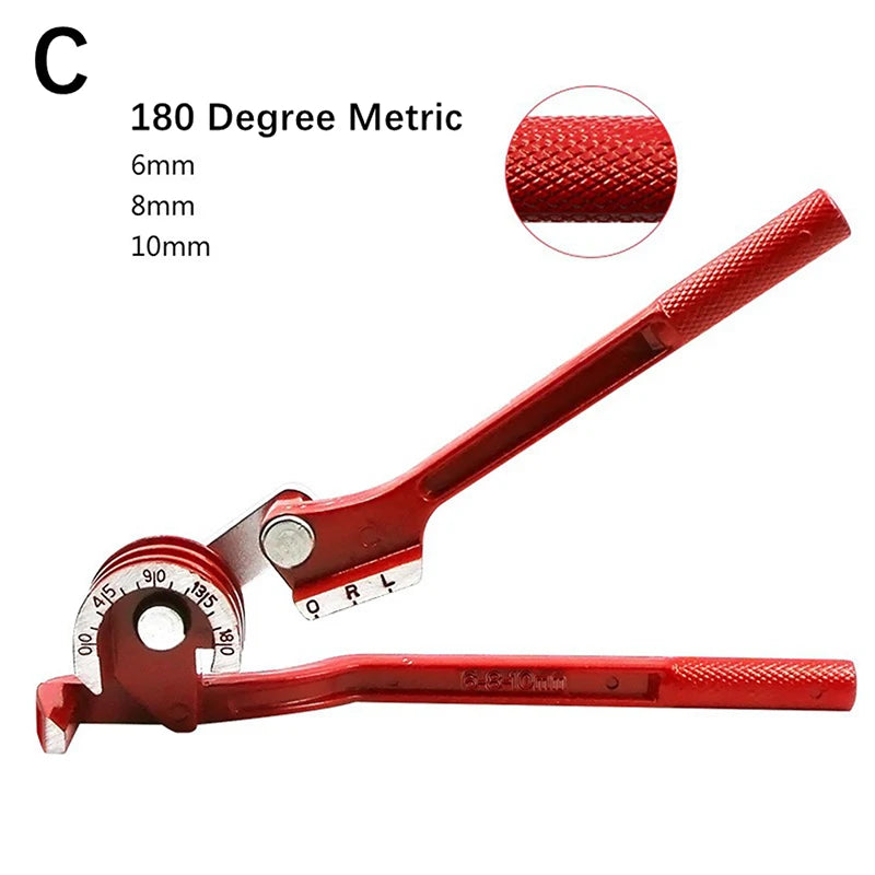 New Bender 1/4" 5/16" 3/8" Brake Pipe Rolling Brass Copper Tube Pipe Manual Bending Tool Type Fuel Brake Pipe Bender Hand Tool Oasis Select C