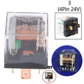 Waterproof Automotive Relay 12v/24v 100a 4pin/5pin Spdt Control Car Relays 2.8*2.8*2.5cm Oasis Select 24V 4Pin