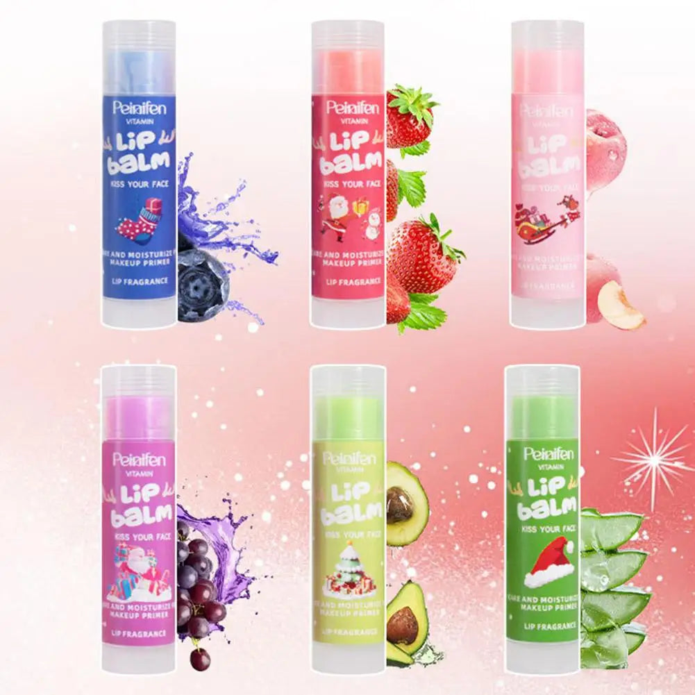 Color Changing Fruit Lip Balm Set – 6 Pack Moisturizer Lip Balm Set Oasis Select