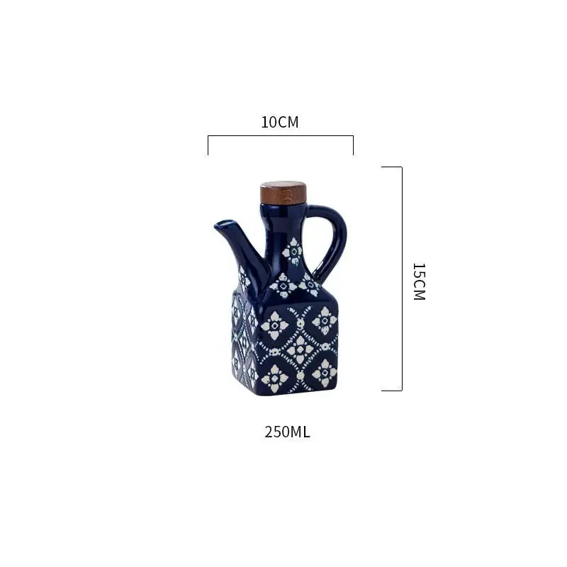 American Ceramic Oil Pot Commercial Oil Bottle Household Kitchen Seasoning Bottle Oasis Select