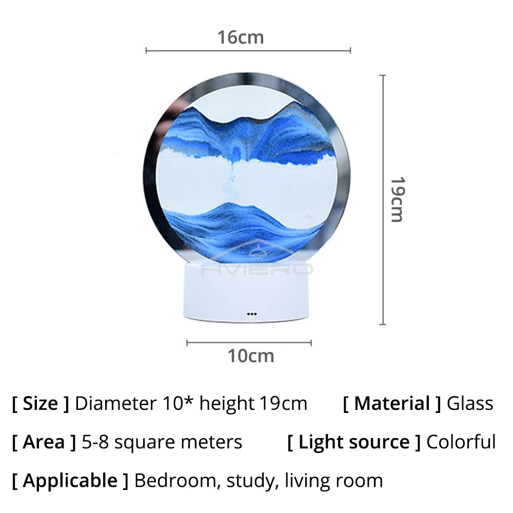 HVIERO Quicksand LED Table Lamp | USB Rechargeable Night Light