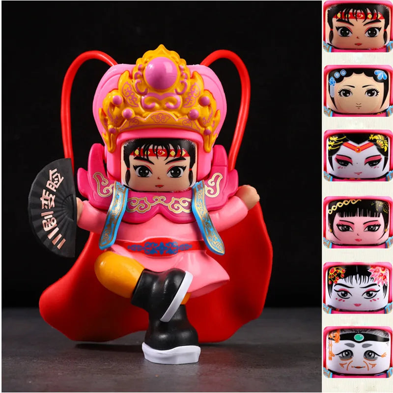 Sichuan Opera Face Changing doll Sichuan Opera facial makeup frosted face changing doll Chinese style handicraft opera doll Oasis Select 7-Six face