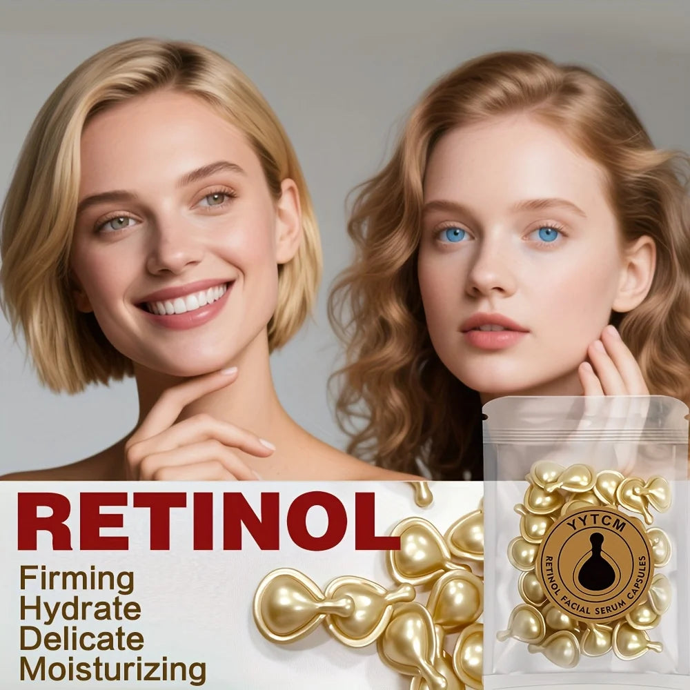 Retinol moisturizing essence capsule, containing hydrolyzed collagen and nicotinamide essence (0.5gx30 capsules)/bag -1 bag Oasis Select