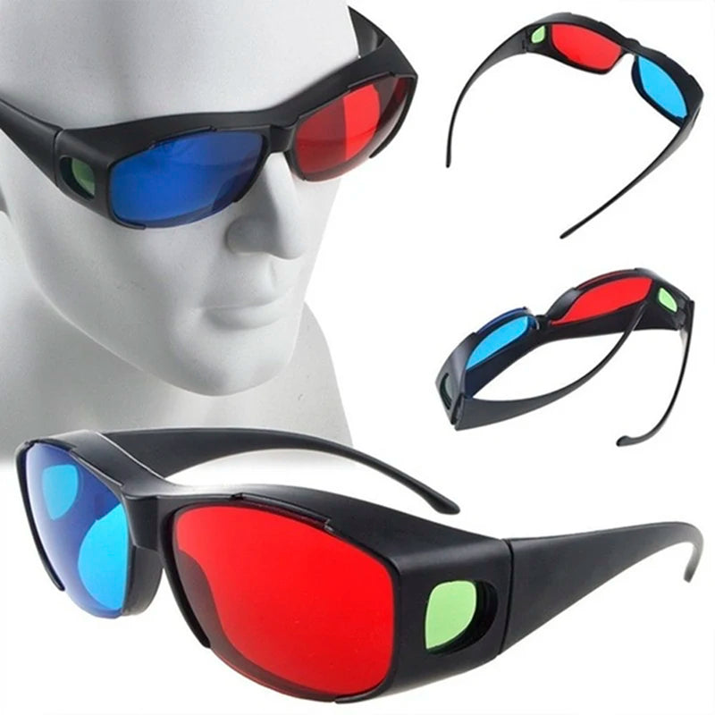 Red & Blue Anaglyph 3D Glasses for Movies, Games & Comics