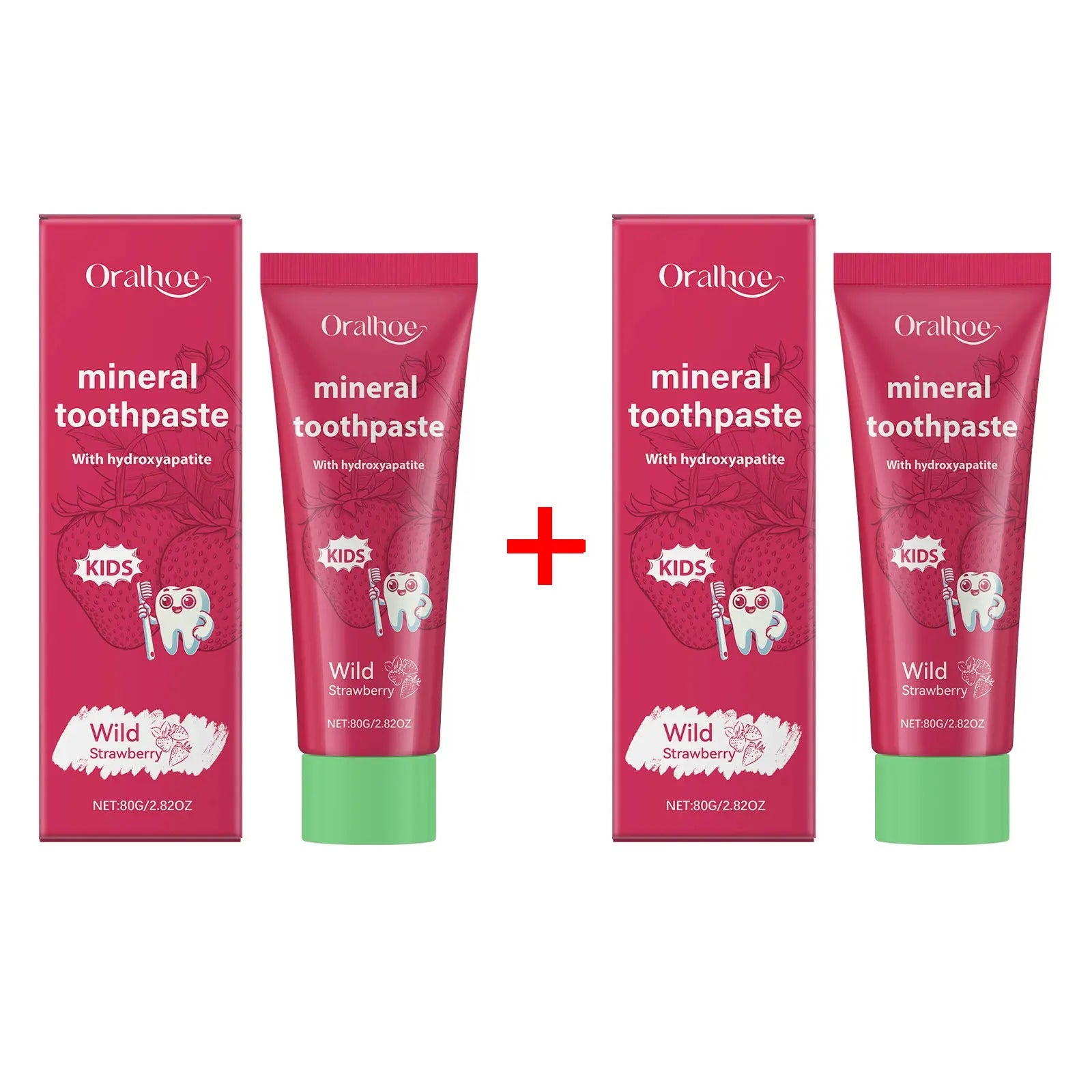  Children Toothpaste Gingiva Protection Removal Yellow Teeth Stain Relieve Gums Decay Toothache Kids Dental Care Toothpaste Oasis Select 80g Boxed X 2PCS