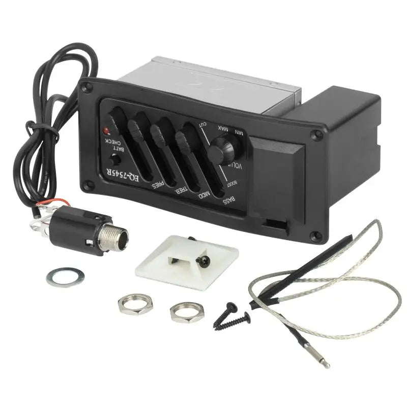 7545R Acoustic Guitar Pickup with 4-Band EQ Preamp & Tuner