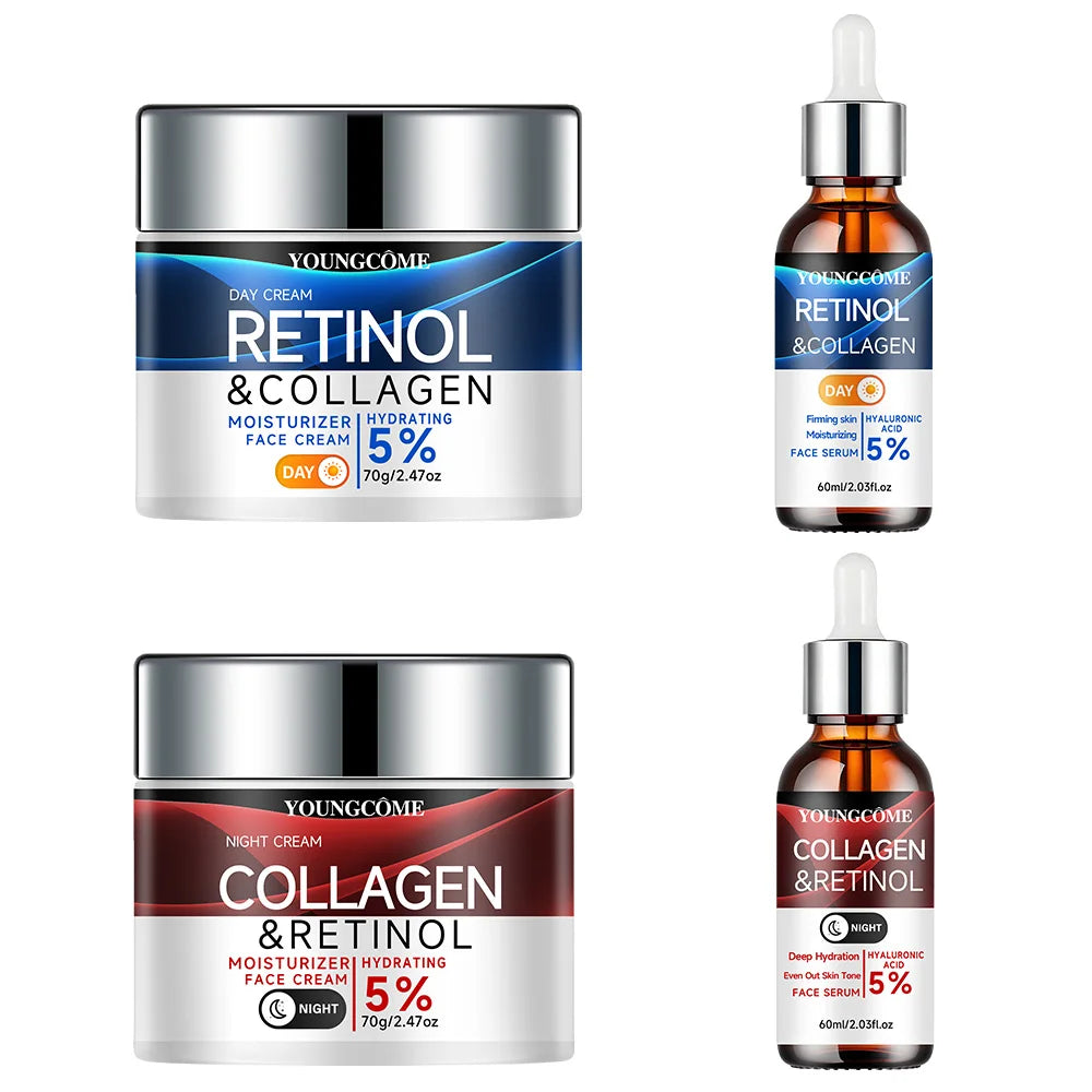 YOUNGCOME Retinol Day & Night Cream Serum Set | Anti-Aging Kit