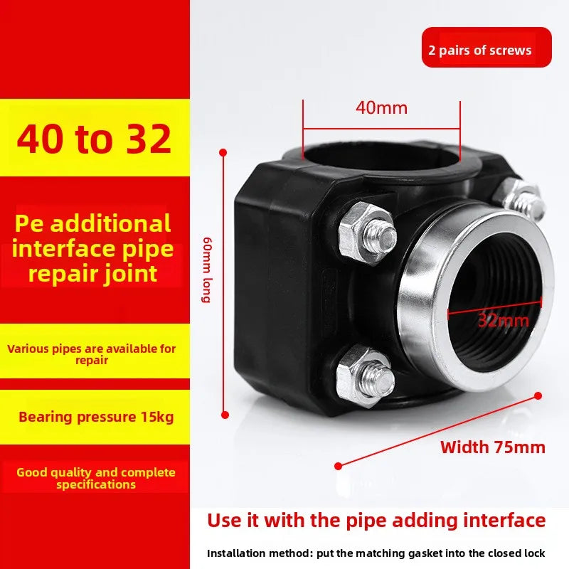 Clamp Saddle Drain Valve 20-50mm Waste Water Pipe Clips dn40 OD Hose Quick Connection Fittings Oasis Select 40x32