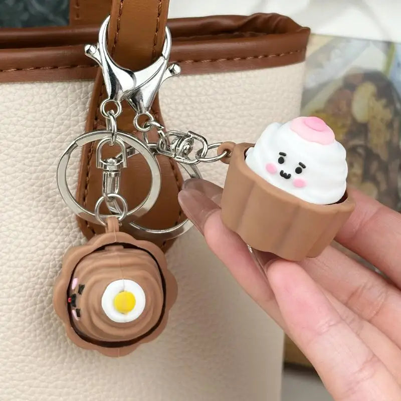 1/2 Pcs Mini Cake Button Fidget Toy, Food Shaped Press Keychain, Cute Backpack Pendant, Creative Gift Oasis Select