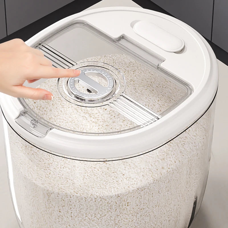 1 Pcs Rice bucket household insect-proof moisture-proof seal food grade flour rice cat food large capacity rice box storage box Oasis Select