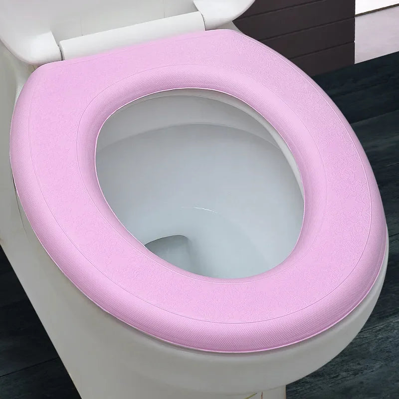 Waterproof Toilet Seat Cover Washable Sticker Foam Portable Silicone Toilet Lid Cover Cup Covers Bathroom Accessories Oasis Select B